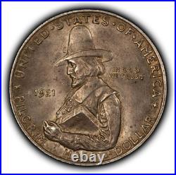 1921 50c Pilgrim Commemorative Silver Half Dollar PQ Luster Key Date C1317