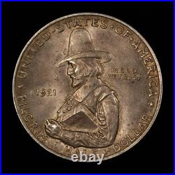 1921 50c Pilgrim Commemorative Silver Half Dollar PQ Luster Key Date C1317