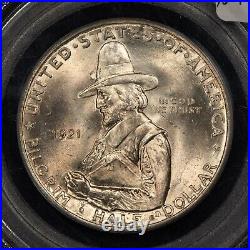 1921 50c Pilgrim Commemorative Silver Half Dollar PQ PCGS MS 64 SKU-B4408