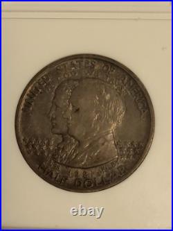1921 Alabama Centennial Commemorative Half Dollar, EF 45, ANACS SOAPBOX, TONED