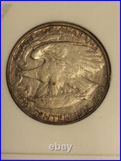 1921 Alabama Centennial Commemorative Half Dollar, EF 45, ANACS SOAPBOX, TONED