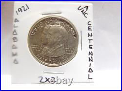 1921 Alabama Centennial Half Dollar-About Uncirculated-RARE-2X2 in the Field