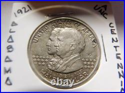 1921 Alabama Centennial Half Dollar-About Uncirculated-RARE-2X2 in the Field