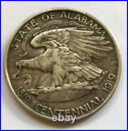 1921 Alabama Centennial Silver Commemorative Half Dollar 50C US Coin