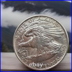 1921 Alabama Commemorative Half Dollar 50C Silver. 900 All Luster GEM BU! CH PL