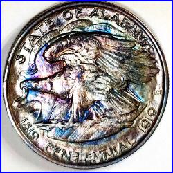 1921 Alabama Half Dollar Ch BU Lustrous 2 Sided Rainbow Color Toned 1921 Alabama Half Dollar Ch BU Lustrous 2 Sided Rainbow Color Toned