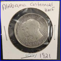 1921 Alabama Silver 50C US Commemorative Half Dollar Uncertified