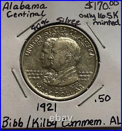 1921 Alabama Statehood Centennial Silver Bibb Kilby Commemorative Half Dollar
