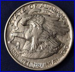 1921 Alabama U. S Silver Commemorative Half Dollar UNC Details Cleaned 0827