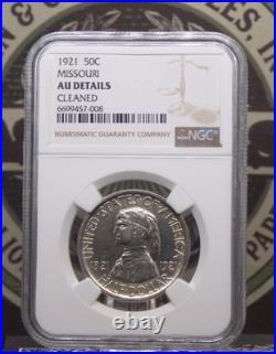 1921 Commemorative MISSOURI Half Dollar 50c NGC AU Detail #008 About Unc ECC&C 1921 Commemorative MISSOURI Half Dollar 50c NGC AU Detail #008 About Unc ECC&C