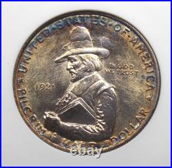 1921 Commemorative PILGRIM Half Dollar 50c ANACS MS62 #322 CLASHED DIES