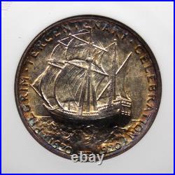 1921 Commemorative PILGRIM Half Dollar 50c ANACS MS62 #322 CLASHED DIES