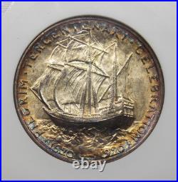 1921 Commemorative PILGRIM Half Dollar 50c ANACS MS62 #322 CLASHED DIES