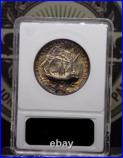 1921 Commemorative PILGRIM Half Dollar 50c ANACS MS62 #322 CLASHED DIES