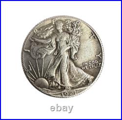 1921-D-Walking Liberty Half Dollar 50C