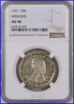 1921 Missouri Centennial Commemorative Half Dollar NGC AU58 Tough Type! PQ