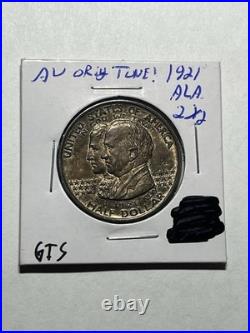 1921-P Alabama 2x2 Commemorative Silver Half Dollar UNC Tough Commem Nice Tone