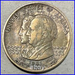 1921 P Commemorative Alabama Silver Half Dollar Uncirculated Toned Patina