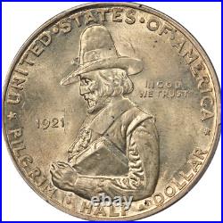 1921 Pilgrim Commem Half Dollar PCGS MS64 Great Eye Appeal Strong Strike