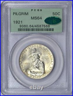 1921 Pilgrim Commemorative Half Dollar Pcgs Ms64 Cac Ogh Nice