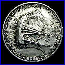 1921 Pilgrim Commemorative Half Dollar Silver Gem BU Coin - #IK280