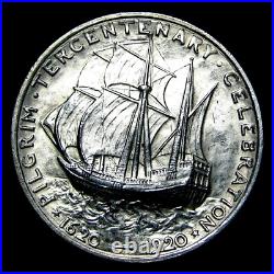 1921 Pilgrim Commemorative Half Dollar Silver Gem BU Stunning Coin - #954Z