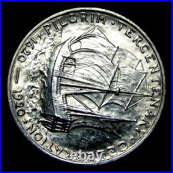 1921 Pilgrim Commemorative Half Dollar Silver Gem BU Stunning Coin - #954Z