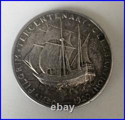1921 Pilgrim Commemorative Silver Half Dollar 50c
