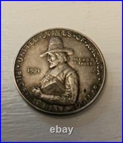 1921 Pilgrim Commemorative Silver Half Dollar 50c