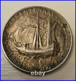 1921 Pilgrim Commemorative Silver Half Dollar 50c