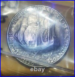 1921 Pilgrim Tercentary Commemorative U. S. Silver Half Dollar, AU, Philadelphia