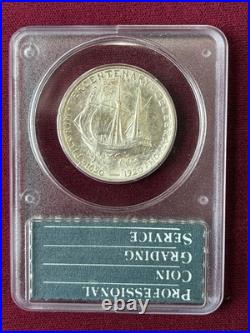 1921 Pilgrim U. S. Commemorative Half Dollar PCGS Graded MS65 Old Rattler Holder