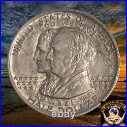 1921 SILVER Alabama Commemorative Half Dollar 50c AU-BU, Pulled From Storage