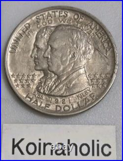 1921 SILVER Alabama Commemorative Half Dollar 50c AU-BU, Pulled From Storage