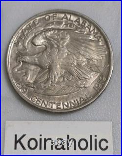1921 SILVER Alabama Commemorative Half Dollar 50c AU-BU, Pulled From Storage