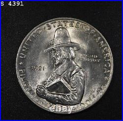 1921 Scarce Date Pilgrim Commemorative Silver Half Dollar GEM BU