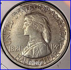 1921 Silver Missouri Commemorative Half Dollar Au