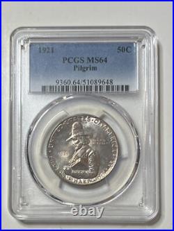 1921 United States Pilgrim Commemorative Half Dollar 50C PCGS MS64