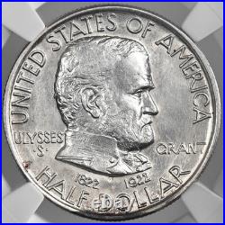1922 50c Grant Silver Half Dollar Ngc Unc Details Cleaned #8405243-013