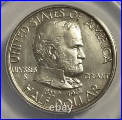 1922 Grant Commemorative Half Dollar 50C ANACS Au 58 Details #3030