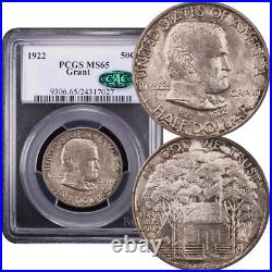 1922 Grant Commemorative Half Dollar 50c PCGS MS65 CAC