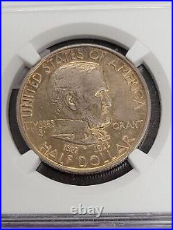 1922 Grant Commemorative Half Dollar NGC UNC Details 50c Silver