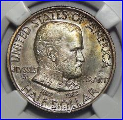 1922 Ngc Ms67 Grant/star Half Dollar Silver Commemorative