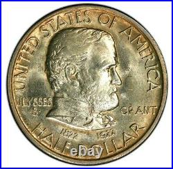 1922 No Star PCGS MS66 GOLD Shield Silver GRANT Commemorative Half Dollar 50c