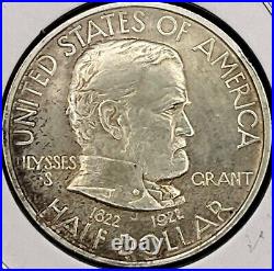 1922 Silver Grant Commemorative Half Dollar Unc/bu