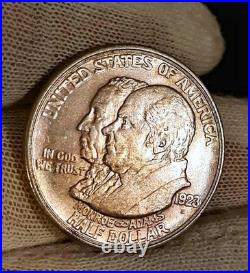 1923-S Authentic Monroe-Adams Commemorative 90% Silver Half Dollar Coin 12.5 g