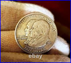 1923-S Authentic Monroe-Adams Commemorative 90% Silver Half Dollar Coin 12.5 g