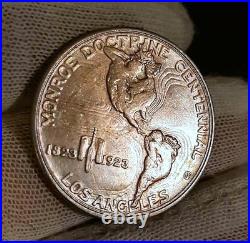 1923-S Authentic Monroe-Adams Commemorative 90% Silver Half Dollar Coin 12.5 g