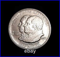 1923 S Monroe-Adams AU Commemorative 90% Silver Half Dollar 103 Year Old Coin