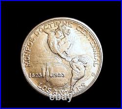 1923 S Monroe-Adams AU Commemorative 90% Silver Half Dollar 103 Year Old Coin